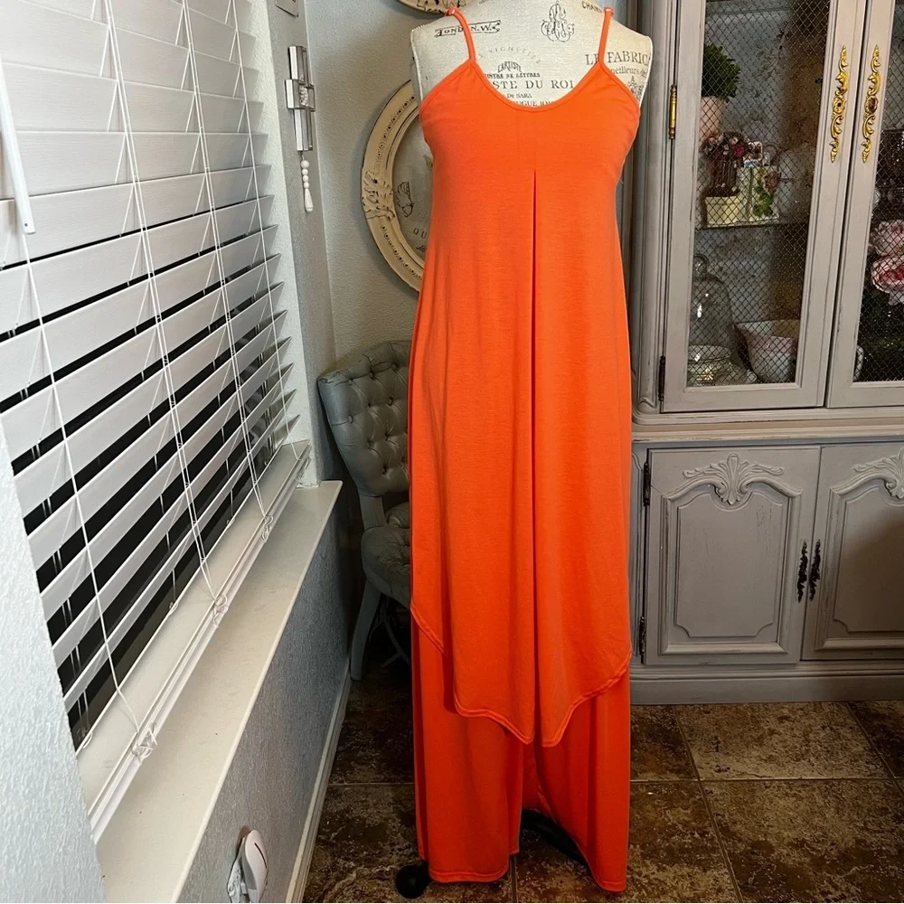 Elegant Orange summer vacation pant set